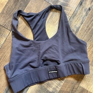 Ryderwear Dark Gray Racerback Support Sports Bra
